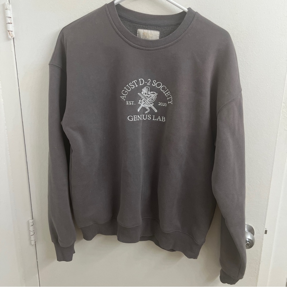bts private paradise grey agust d d-2 genius lab sweatshirt